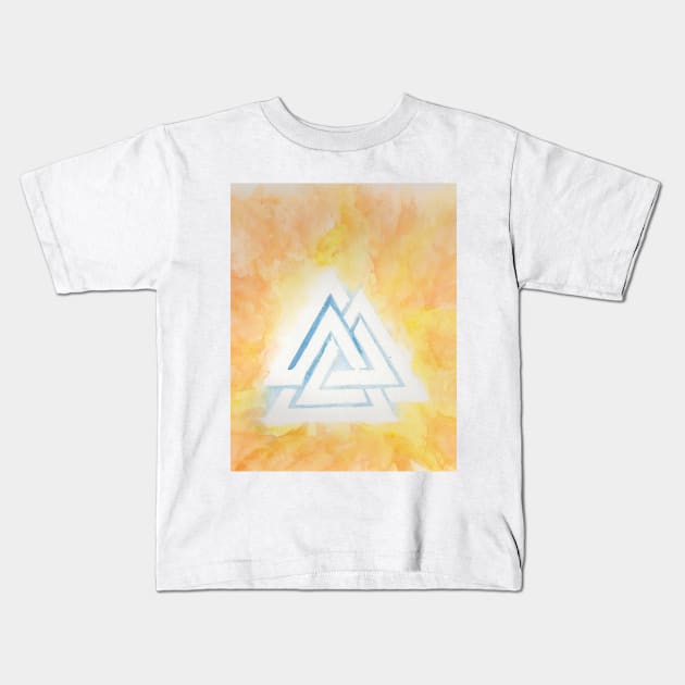 Valknut Kids T-Shirt by lindaursin